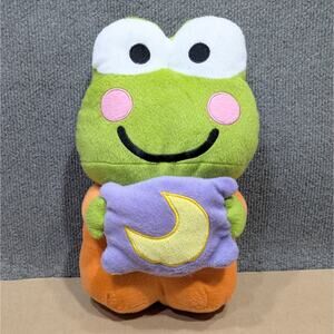 Sanrio Keroppi Plush Purple Moon Pillow Hello Kitty Frog Buddy Stuffed Animal